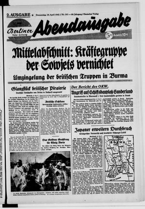 Berliner Volkszeitung vom 16.04.1942