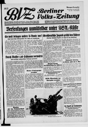 Berliner Volkszeitung vom 18.04.1942