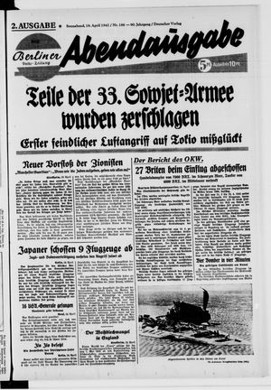 Berliner Volkszeitung vom 18.04.1942