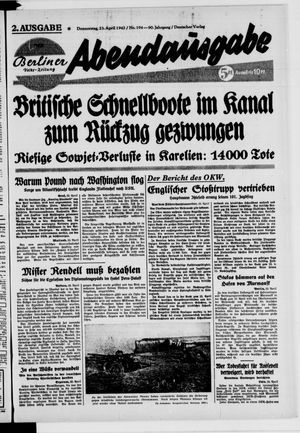 Berliner Volkszeitung vom 23.04.1942