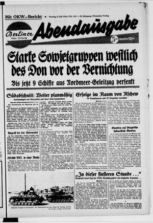 Berliner Volkszeitung vom 06.07.1942