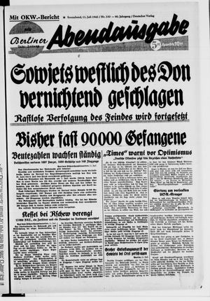 Berliner Volkszeitung vom 11.07.1942