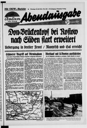 Berliner Volkszeitung on Jul 28, 1942