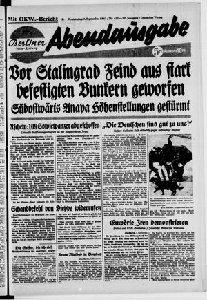 Berliner Volkszeitung vom 03.09.1942