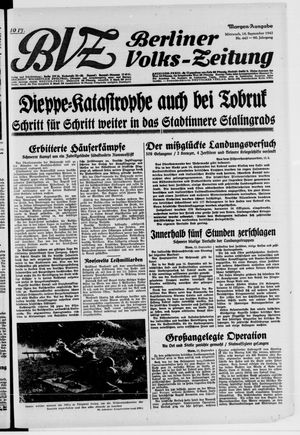 Berliner Volkszeitung vom 16.09.1942