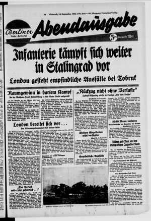 Berliner Volkszeitung vom 16.09.1942