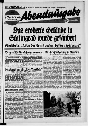 Berliner Volkszeitung on Oct 19, 1942