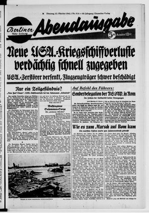 Berliner Volkszeitung vom 27.10.1942