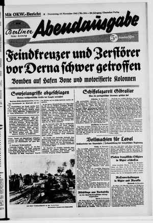 Berliner Volkszeitung on Nov 19, 1942
