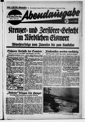Berliner Volkszeitung vom 02.01.1943