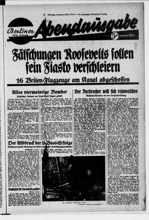 Berliner Volkszeitung vom 04.01.1943
