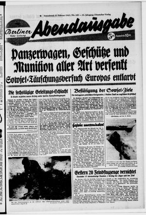 Berliner Volkszeitung vom 27.02.1943