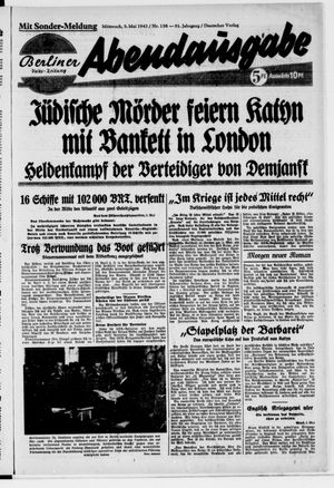 Berliner Volkszeitung vom 05.05.1943