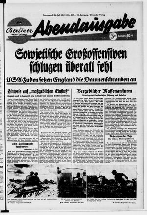 Berliner Volkszeitung vom 24.07.1943