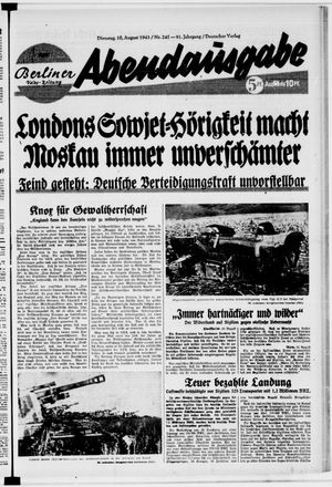 Berliner Volkszeitung vom 10.08.1943