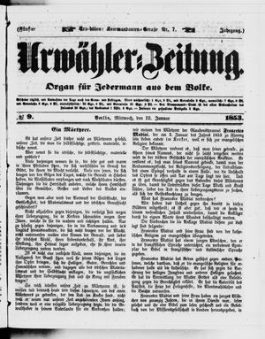 Volks-Zeitung vom 12.01.1853