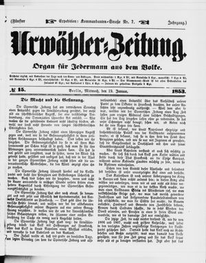 Volks-Zeitung vom 19.01.1853