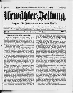 Volks-Zeitung vom 20.01.1853
