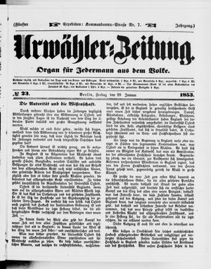 Volks-Zeitung vom 28.01.1853