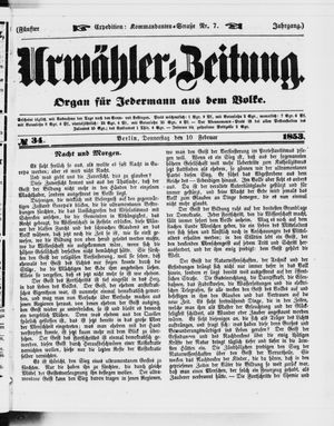 Volks-Zeitung vom 10.02.1853