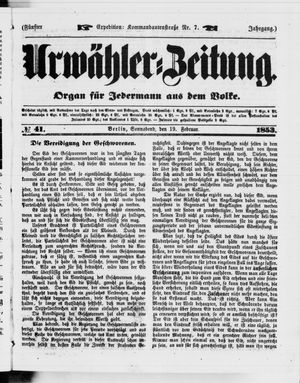 Volks-Zeitung vom 19.02.1853