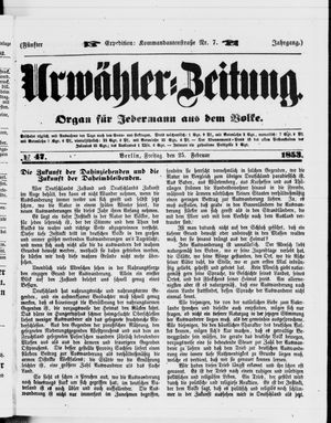 Volks-Zeitung vom 25.02.1853