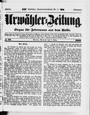 Volks-Zeitung vom 09.03.1853