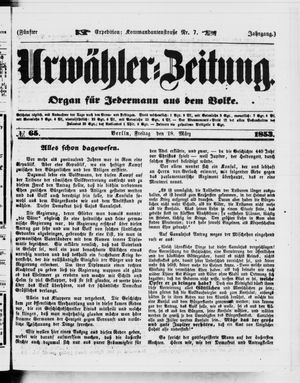 Volks-Zeitung vom 18.03.1853