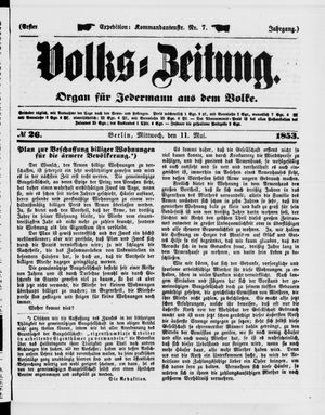 Volks-Zeitung vom 11.05.1853