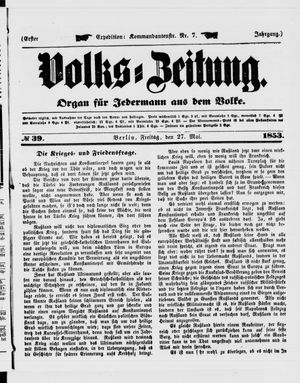Volks-Zeitung on May 27, 1853