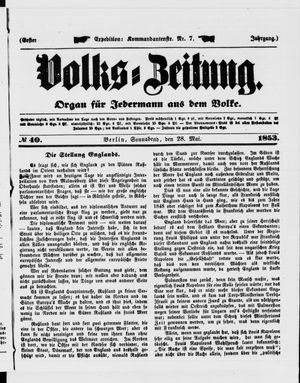 Volks-Zeitung vom 28.05.1853