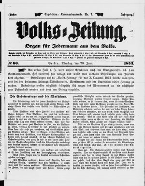 Volks-Zeitung on Jun 28, 1853