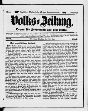 Volks-Zeitung on Jul 12, 1853