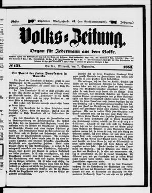 Volks-Zeitung vom 07.09.1853