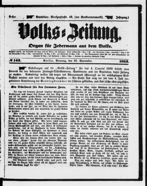 Volks-Zeitung vom 25.09.1853