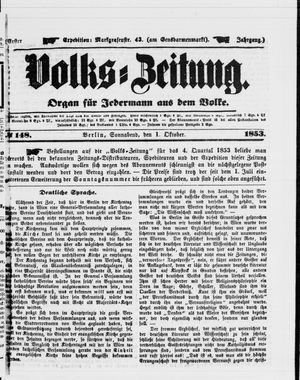 Volks-Zeitung on Oct 1, 1853