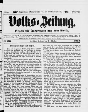 Volks-Zeitung vom 07.10.1853