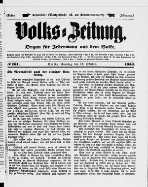 Volks-Zeitung on Oct 16, 1853