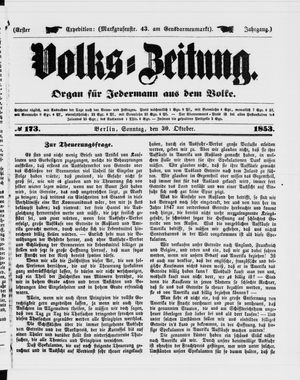 Volks-Zeitung on Oct 30, 1853