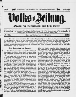 Volks-Zeitung vom 11.11.1853