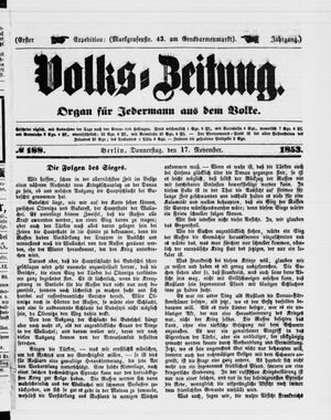 Volks-Zeitung on Nov 17, 1853