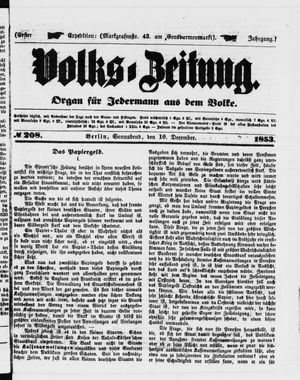 Volks-Zeitung vom 10.12.1853