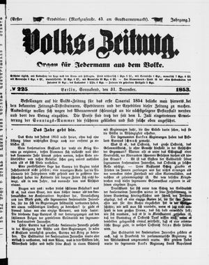 Volks-Zeitung on Dec 31, 1853