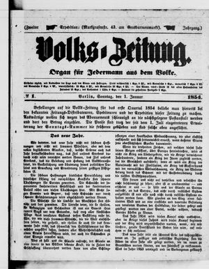 Volks-Zeitung vom 01.01.1854