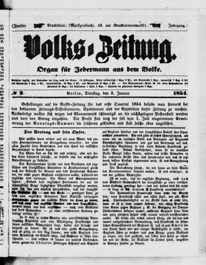 Volks-Zeitung on Jan 3, 1854