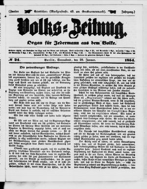 Volks-Zeitung on Jan 28, 1854
