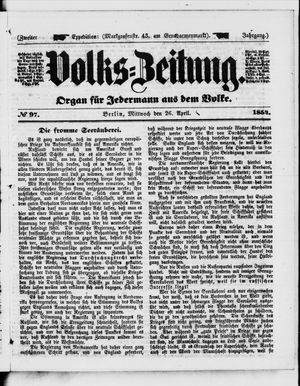 Volks-Zeitung vom 26.04.1854