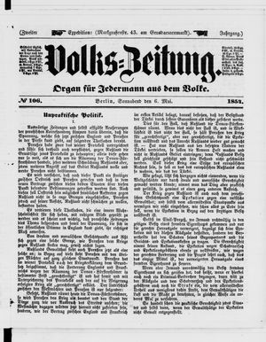 Volks-Zeitung on May 6, 1854