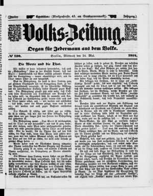 Volks-Zeitung on May 24, 1854