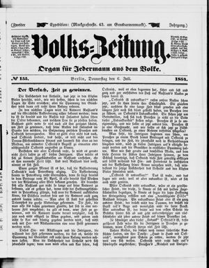 Volks-Zeitung vom 06.07.1854